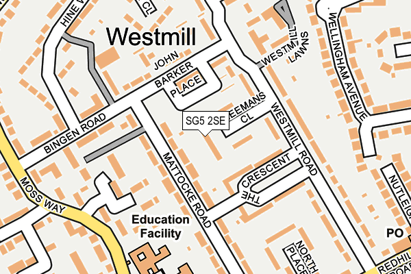 SG5 2SE map - OS OpenMap – Local (Ordnance Survey)