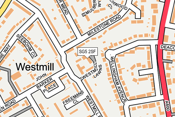 SG5 2SF map - OS OpenMap – Local (Ordnance Survey)