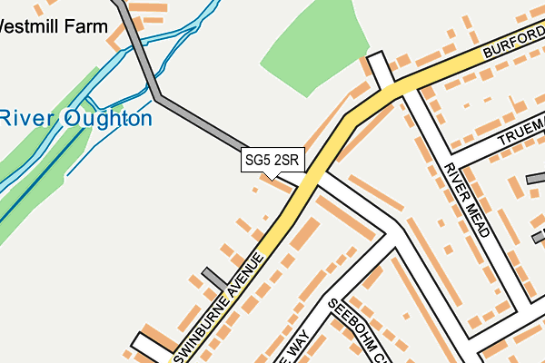 SG5 2SR map - OS OpenMap – Local (Ordnance Survey)