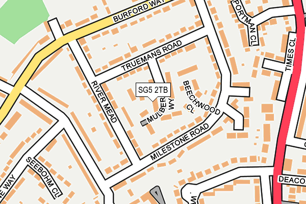 SG5 2TB map - OS OpenMap – Local (Ordnance Survey)