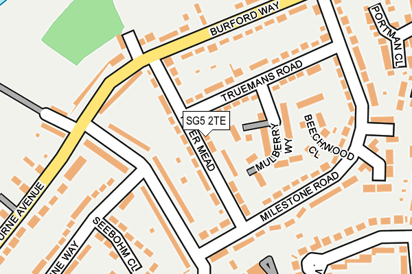 SG5 2TE map - OS OpenMap – Local (Ordnance Survey)