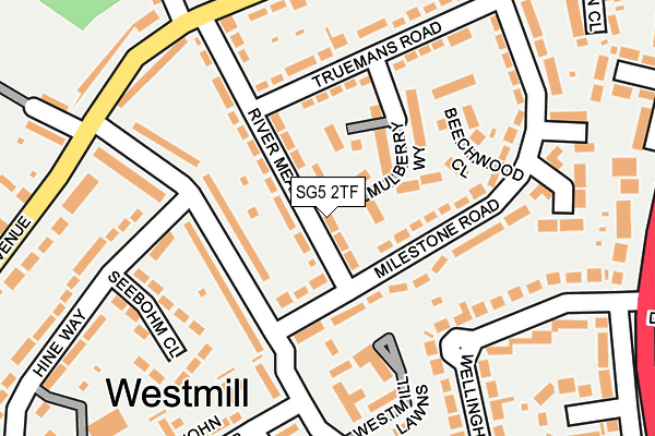 SG5 2TF map - OS OpenMap – Local (Ordnance Survey)