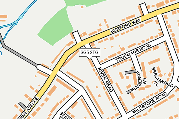 SG5 2TG map - OS OpenMap – Local (Ordnance Survey)