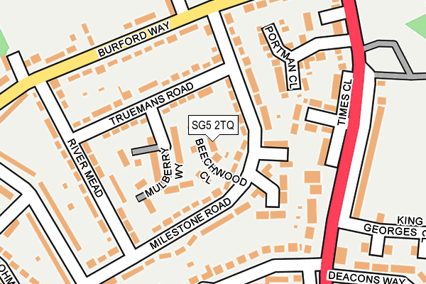 SG5 2TQ map - OS OpenMap – Local (Ordnance Survey)