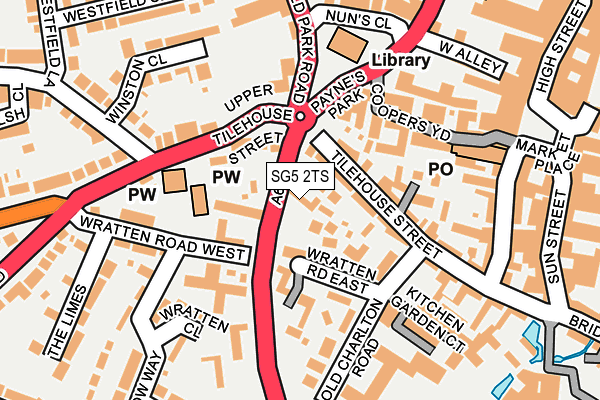 SG5 2TS map - OS OpenMap – Local (Ordnance Survey)