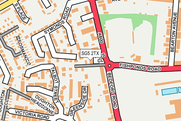 SG5 2TX map - OS OpenMap – Local (Ordnance Survey)