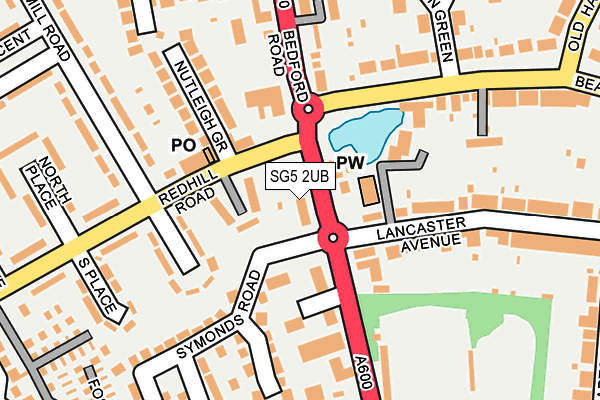 SG5 2UB map - OS OpenMap – Local (Ordnance Survey)