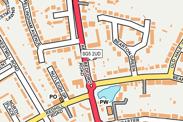 SG5 2UD map - OS OpenMap – Local (Ordnance Survey)