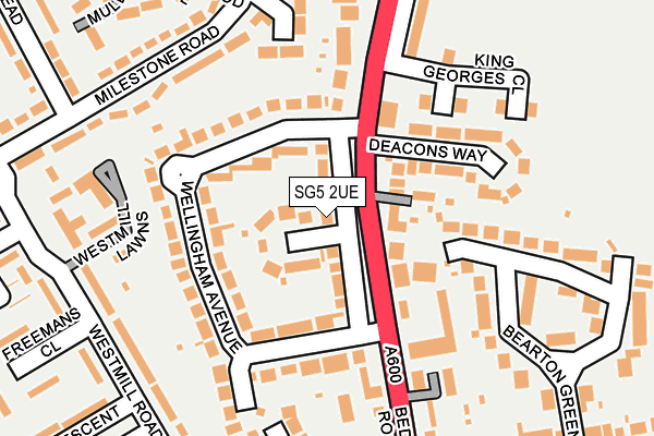 SG5 2UE map - OS OpenMap – Local (Ordnance Survey)