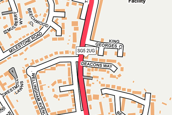 SG5 2UG map - OS OpenMap – Local (Ordnance Survey)