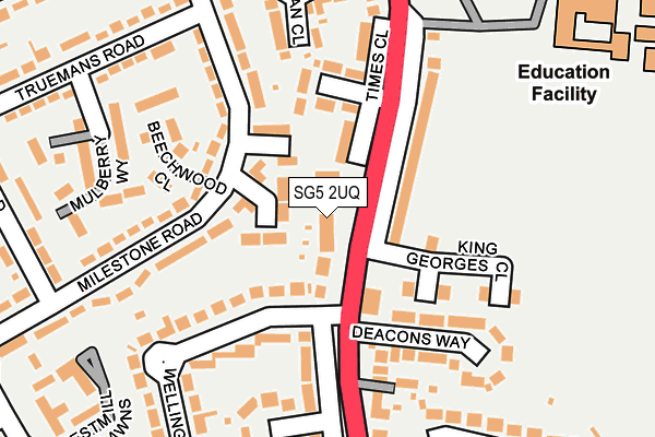 SG5 2UQ map - OS OpenMap – Local (Ordnance Survey)