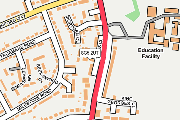 SG5 2UT map - OS OpenMap – Local (Ordnance Survey)