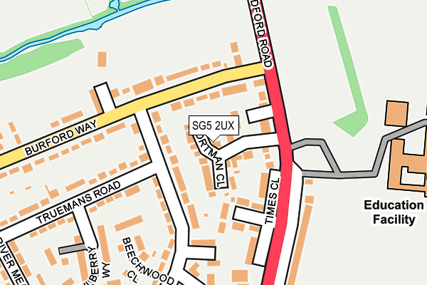 SG5 2UX map - OS OpenMap – Local (Ordnance Survey)