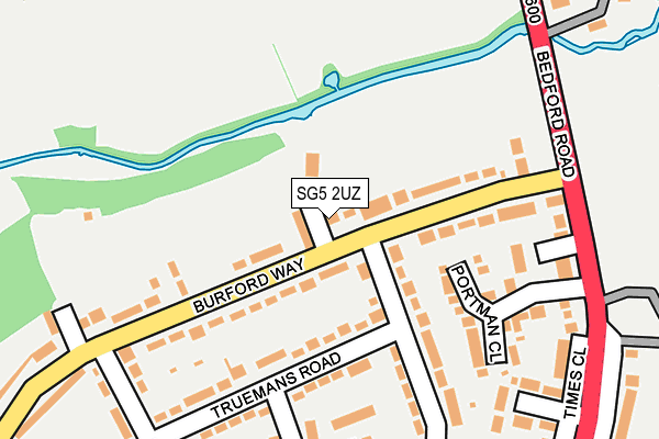 SG5 2UZ map - OS OpenMap – Local (Ordnance Survey)