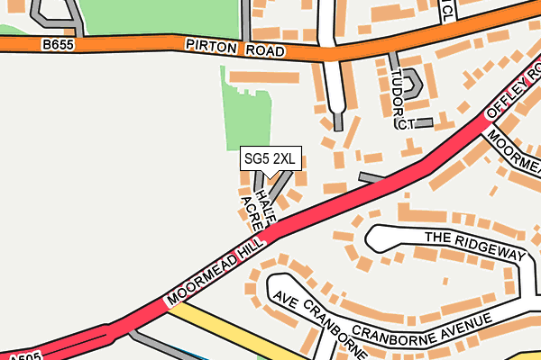 SG5 2XL map - OS OpenMap – Local (Ordnance Survey)