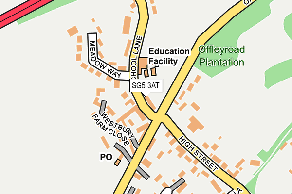 SG5 3AT map - OS OpenMap – Local (Ordnance Survey)