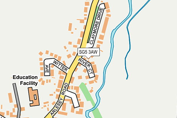 SG5 3AW map - OS OpenMap – Local (Ordnance Survey)