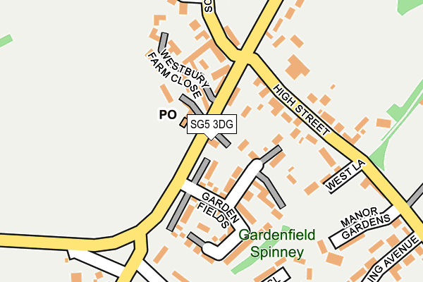SG5 3DG map - OS OpenMap – Local (Ordnance Survey)