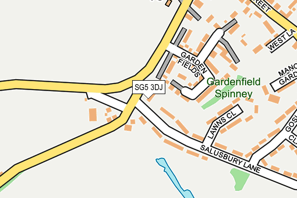 SG5 3DJ map - OS OpenMap – Local (Ordnance Survey)