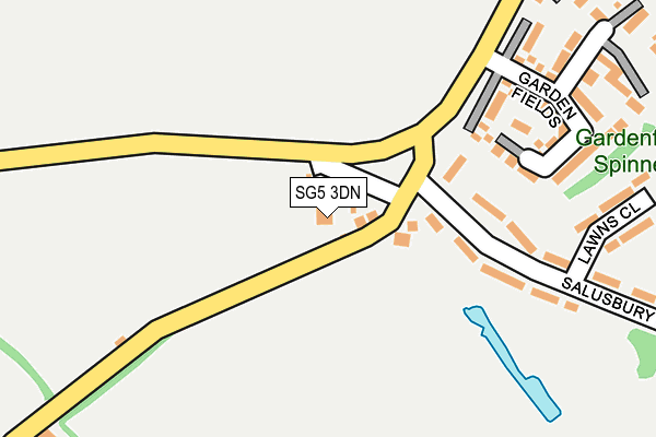 SG5 3DN map - OS OpenMap – Local (Ordnance Survey)