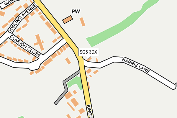 SG5 3DX map - OS OpenMap – Local (Ordnance Survey)