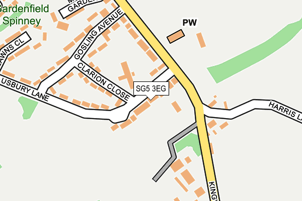 SG5 3EG map - OS OpenMap – Local (Ordnance Survey)