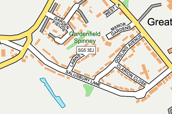 SG5 3EJ map - OS OpenMap – Local (Ordnance Survey)
