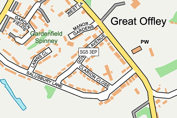 SG5 3EP map - OS OpenMap – Local (Ordnance Survey)