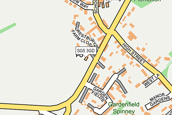 SG5 3GD map - OS OpenMap – Local (Ordnance Survey)