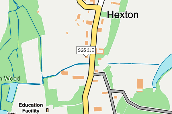 SG5 3JE map - OS OpenMap – Local (Ordnance Survey)