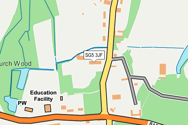 SG5 3JF map - OS OpenMap – Local (Ordnance Survey)