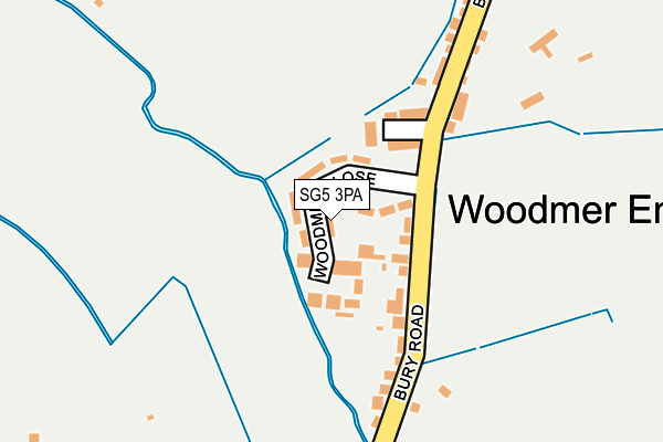 SG5 3PA map - OS OpenMap – Local (Ordnance Survey)