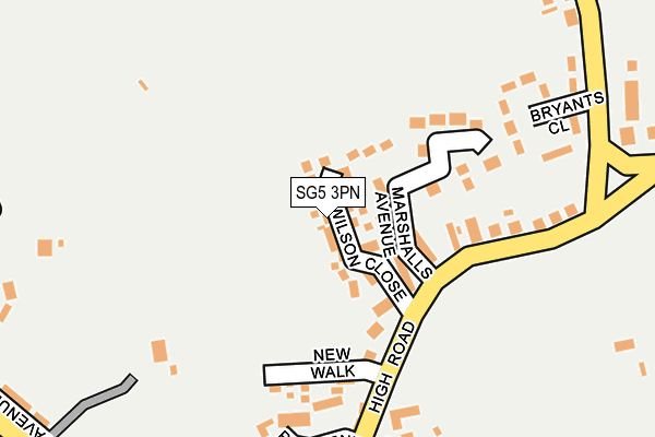 SG5 3PN map - OS OpenMap – Local (Ordnance Survey)