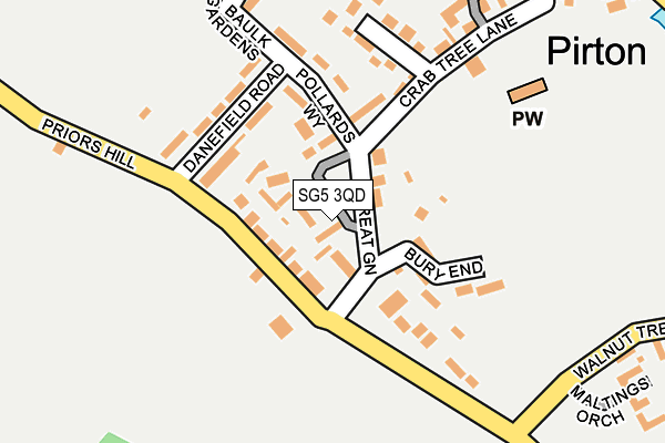 SG5 3QD map - OS OpenMap – Local (Ordnance Survey)