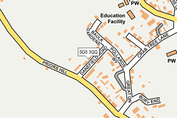 SG5 3QQ map - OS OpenMap – Local (Ordnance Survey)
