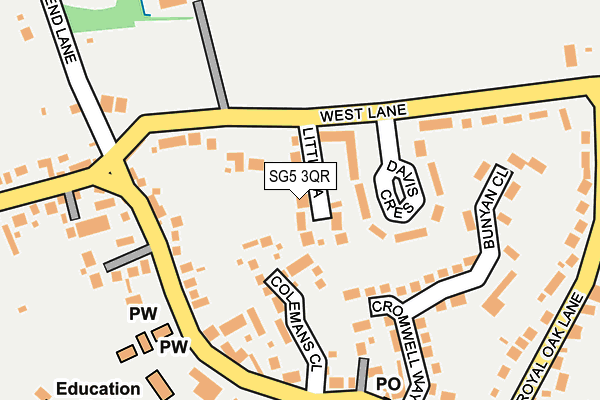 SG5 3QR map - OS OpenMap – Local (Ordnance Survey)