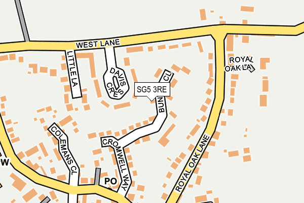 SG5 3RE map - OS OpenMap – Local (Ordnance Survey)
