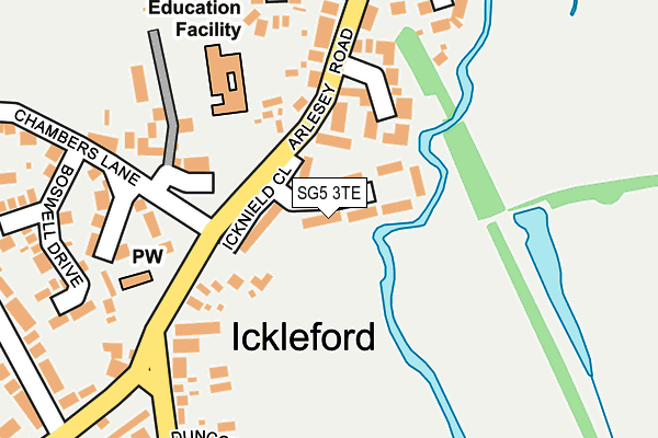 SG5 3TE map - OS OpenMap – Local (Ordnance Survey)