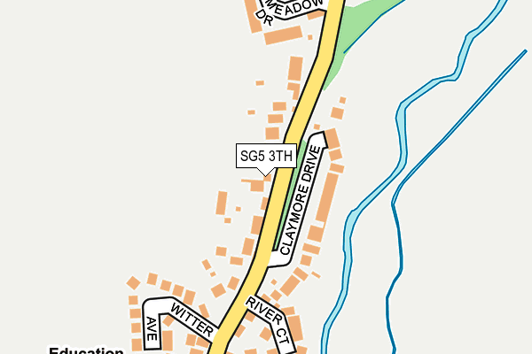 SG5 3TH map - OS OpenMap – Local (Ordnance Survey)