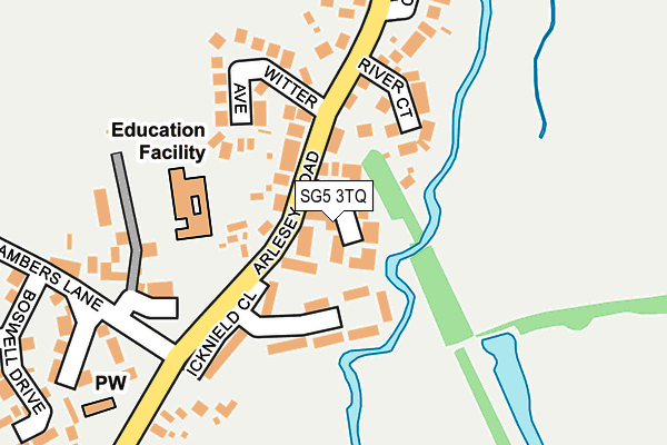 SG5 3TQ map - OS OpenMap – Local (Ordnance Survey)