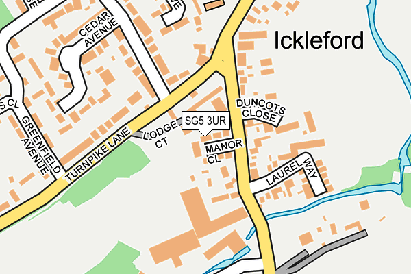 SG5 3UR map - OS OpenMap – Local (Ordnance Survey)