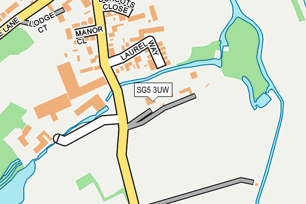 SG5 3UW map - OS OpenMap – Local (Ordnance Survey)