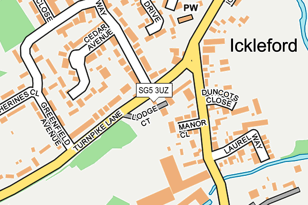 SG5 3UZ map - OS OpenMap – Local (Ordnance Survey)