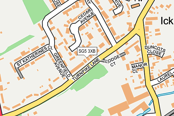 SG5 3XB map - OS OpenMap – Local (Ordnance Survey)