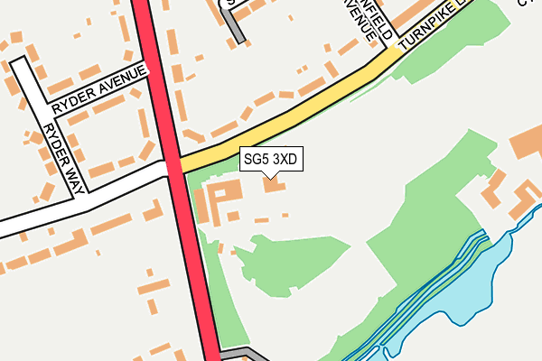 SG5 3XD map - OS OpenMap – Local (Ordnance Survey)