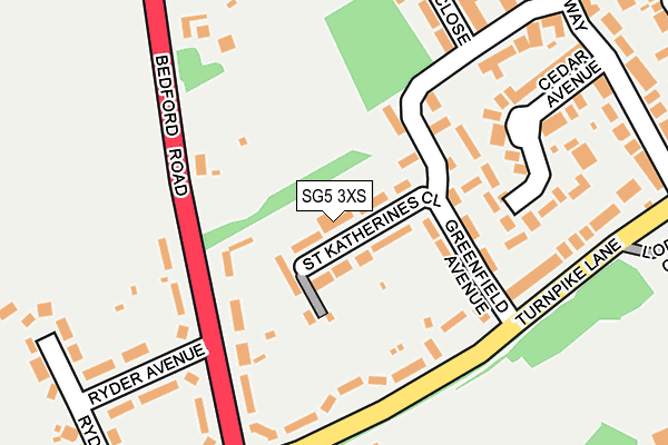 SG5 3XS map - OS OpenMap – Local (Ordnance Survey)