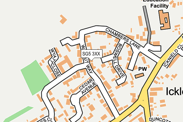 SG5 3XX map - OS OpenMap – Local (Ordnance Survey)