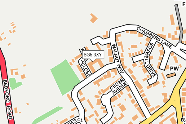SG5 3XY map - OS OpenMap – Local (Ordnance Survey)