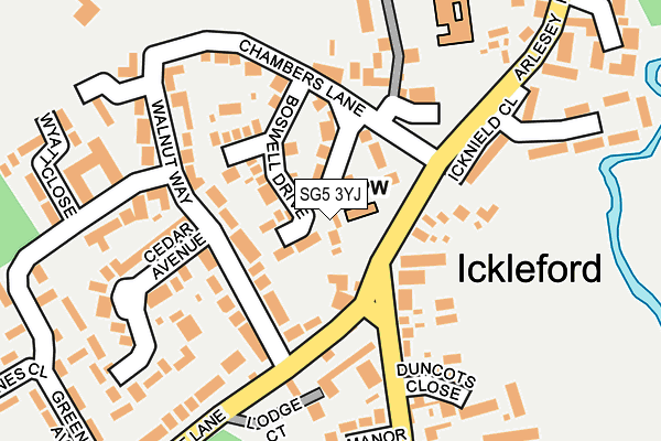 SG5 3YJ map - OS OpenMap – Local (Ordnance Survey)