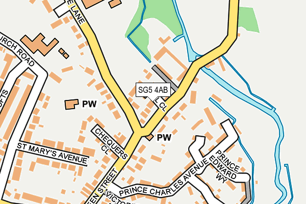 SG5 4AB map - OS OpenMap – Local (Ordnance Survey)